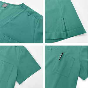 Uniforme de enfermería personalizado para mujer, traje médico de punto - Product Image 6