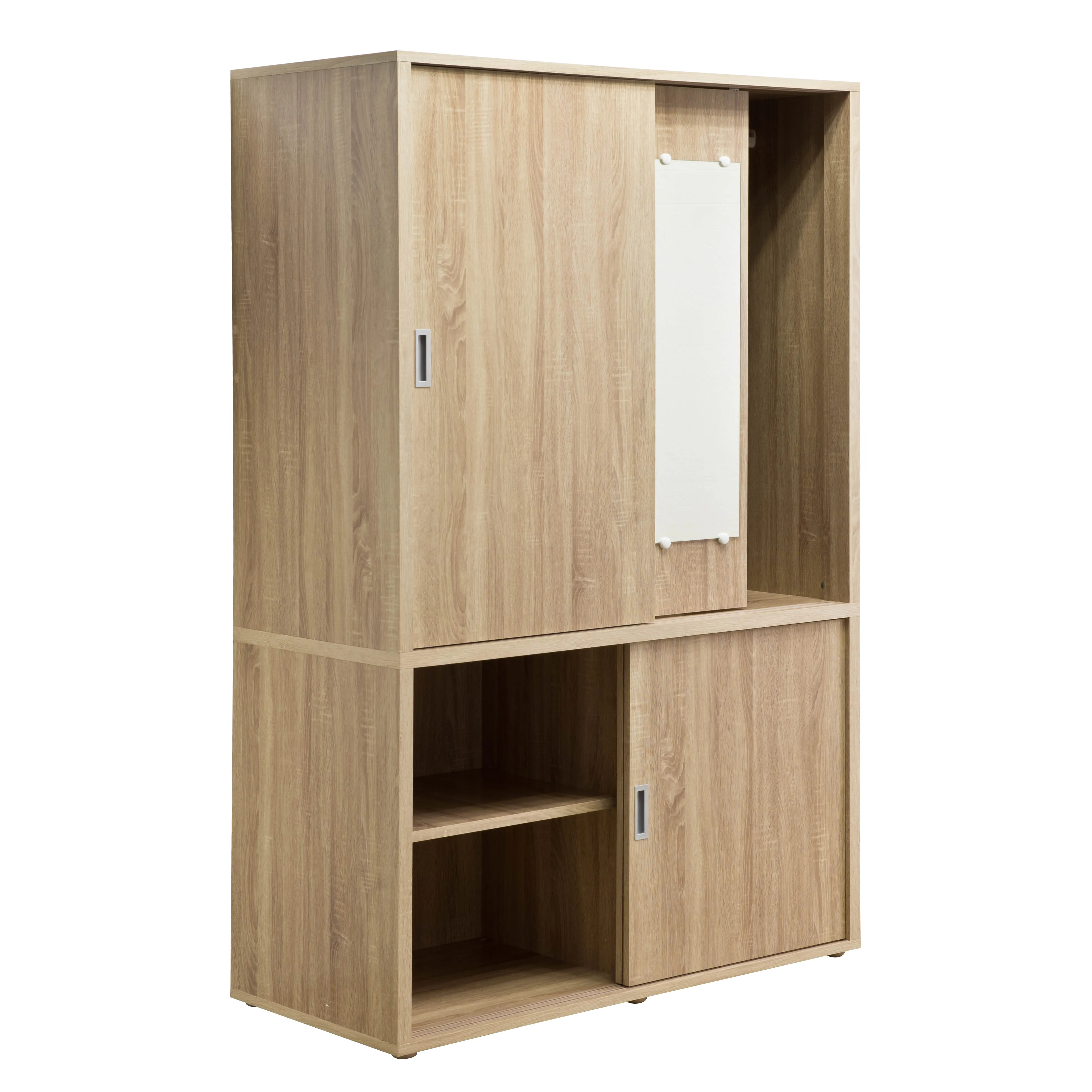 Sliding Door Wardrobe with mirror in particle board