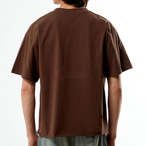 T-shirt surdimensionné 100% coton tricoté tissu personnalisé DTG impression numérique motif graphique Streetwear bas quantité minimale de commande fabricant - Product Image 1