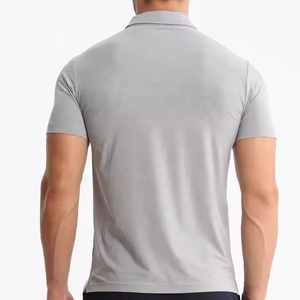 Super septembre, personnalisez votre propre marque, t-shirts polo de golf pour hommes, coupe ajustée, couleur unie, uni, sport, élastique, piqué glacé - Product Image 2