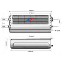 Eléctrico 12V/24V tipo oculto RV eléctrico estacionamiento aire acondicionado para VAN eléctrico estacionamiento aire acondicionado para Mini autobús