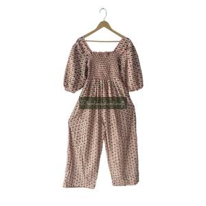 Diseñador bohemio algodón Jumper Vestido Mujer mano bloque impreso Floral indio túnica transpirable de una pieza Maxi traje Beach Resort - Product Image 1