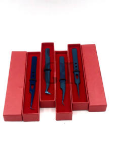 ที่หนีบขนตาแบบตรงพลาสม่าสีฟ้าสำหรับต่อขนตา45/90องศาทำจากสแตนเลสอุปกรณ์เสริมความงาม - Product Image 4