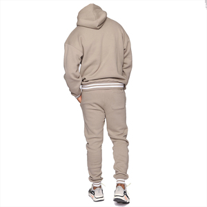 Tenue de jogging Tech en polaire personnalisée de haute qualité pour hommes, taille XL, vêtements de sport légers et respirants pour l'hiver, survêtement à rayures unies - Product Image 3