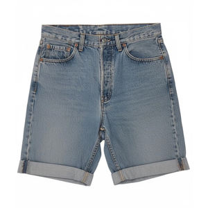 กางเกงยีนส์ขาสั้นสไตล์ลำลองแบบไฮสตรีท ขายส่ง กางเกงยีนส์ขาสั้นผู้ชายแบบทำสีซีดสไตล์วินเทจสำหรับฤดูร้อน - Product Image 5