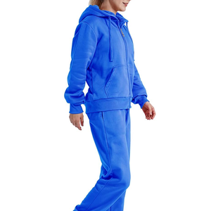 Trajes de chándal con cremallera de cuarto de invierno con logotipos personalizados Sorority azul transpirable impreso chándal OEM/ODM respetuoso con el medio ambiente sólido - Product Image 6