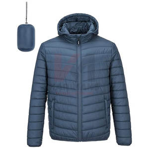 Veste matelassée à capuche personnalisée pour hommes manteau léger isolé haute technologie conservation de la chaleur vente en gros OEM approvisionnement direct de l'usine - Product Image 1
