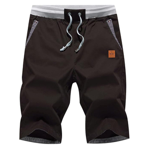 กางเกงขาสั้นผ้าฝ้ายออกแบบได้ตามต้องการสำหรับผู้ชายชุดออกกำลังกายแบบลำลองและใส่ไปยิมลายพื้นเป็นมิตรต่อสิ่งแวดล้อม - Product Image 1