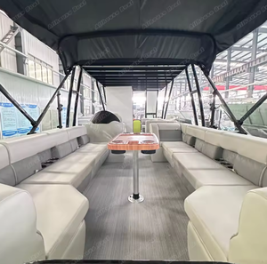 Yacht ponton de luxe personnalisé UBI 1020 en aluminium, 10 m, 20 passagers, moteur hors-bord 200 CV, rivière et pêche - Product Image 5