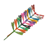 Libellule en bambou peinte de qualité supérieure, écologique, pour jeu d'équilibre pour enfants, décoration de vacances et cadeau, disponible en plusieurs couleurs