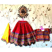 Детская праздничная одежда Navratri для девочек, традиционная хлопковая зеркальная вышивка, дизайн Chaniya Холи, Lengha, оптовая продажа, сурат