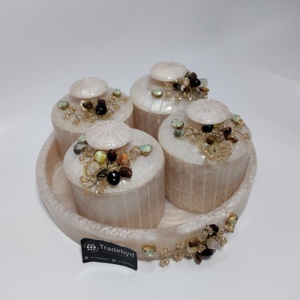 Nouvel arrivage de pot décoratif en résine avec plateau de rangement ensemble chocolat de luxe Conistar décoration de cuisine produits de luxe tradebyd - Product Image 4