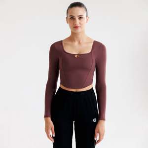 Aurora <b>Brown</b> Fitness Apparel Top - Product Image 1