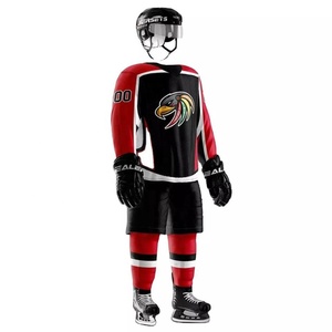 Jersey de Hockey sobre Hielo Personalizado con Nombre y Logotipo del Equipo Bordado e Impreso, Diseños Personalizados Unisex, Servicio OEM, 100% Poliéster, para Clubes Deportivos - Product Image 3