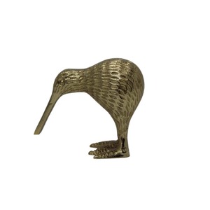Esculturas de pavo real de aluminio de tendencia acabado de latón para el hogar sala de estar escultura decorativa de escritorio hecha a mano a granel - Product Image 2