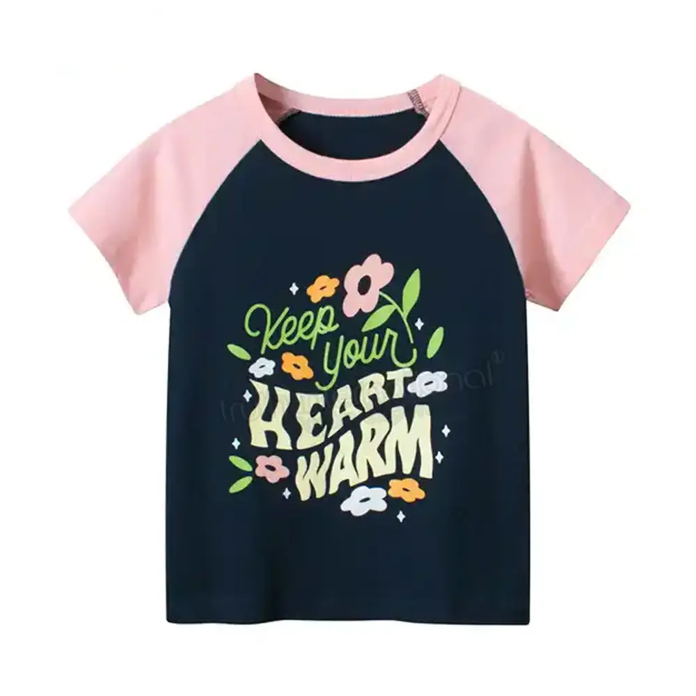 Katoen/Polyester Gemaakt Meisje T-Shirts Plus Size Meisje T-Shirts Fabriek Groothandel Gemaakt Meisje T-Shirts
