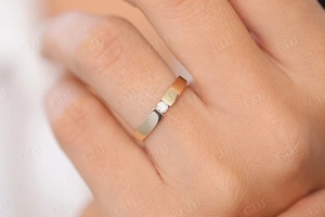 Bague Solitaire 3MM faite à la main Bijoux en or fantaisie Diamant naturel certifié IGI pour femmes Tarif de gros - Product Image 6