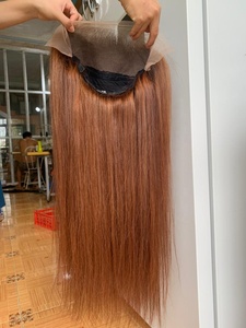 Cloudy Hair Collection Smooth No-Tangle Vietnamese Non-Remy Skin Weft Frontal <b>Wig</b> Coffee Color 13X4/13X6 for Machine Hair - Product Image 2