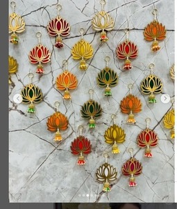 Decoraciones de boda india Lotus decorativo y Ganpati Fondo colgante para festivales Accesorios decorativos para el hogar - Product Image 2
