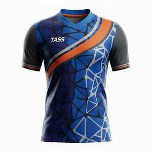 Camiseta de Fútbol Personalizada OEM, Transpirable, 100% Poliéster, Unisex, Manga Corta, Impresión de Logotipo y Nombre del Equipo - Product Image 2