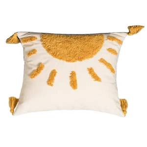 Sun Design Pattern 100% Cotton <b>Cushion</b> Cover Hand Tufted Woven Low Price Exclusive Soft Cotton Tassel Custom Logo Pillow Cover - Product Image 3