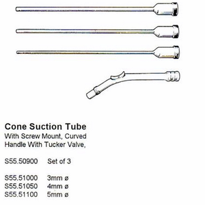 Instrument chirurgical en acier inoxydable réutilisable Firth A1 VERITAS Tube d'aspiration de source d'alimentation manuelle avec stylet à pointe arrondie - Product Image 5