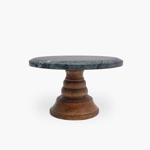 Marble Wooden Cake <b>Stand</b> Fruit <b>Display</b> <b>Stand</b> Dessert Snack Serving Tray With India Manufacture - Product Image 1