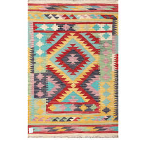 พรมอิมาโกะ ไมมาณา อัฟกานิสถาน คิลิม ขนาด 153 x 99 ซม. พรมปูพื้นและชุดพรม - Product Image 1