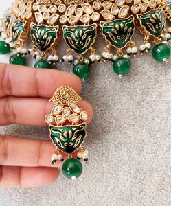 สร้อยคอ zubeda อัญมณี meenakari kundan สร้อยคอ sabyasachi แรงบันดาลใจเครื่องประดับดีอินเดียสไตล์บอลลีวูดคนดังสร้อยคอเครื่องประดับ - Product Image 4