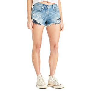 Shorts in denim da donna Lucky Brand, strappati e sfrangiati, stile vintage, taglie forti, con strass, vestibilità dritta, sexy, taglia 32 - Product Image 3