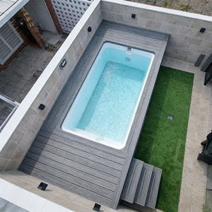 Petite piscine hors sol en bois WPC personnalisée, mosaïque, spa, plongée, jardin extérieur, luxe, fibre de verre - Product Image 6