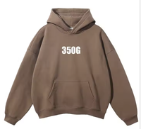 Sudadera con Capucha Oversize de Algodón de Alta Calidad para Hombre, 350 g/m², Diseño Casual, Personalizable con Estampado en Relieve, Unisex, Venta al Por Mayor
