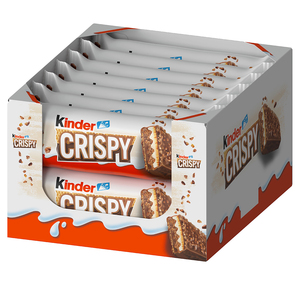 Barra de chocolate Kinder Crispy de 34g, paquete de 48 unidades en caja expositora, gofre con crema de avellanas para supermercados, venta al por mayor. - Product Image 5