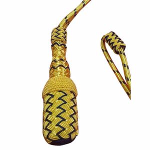 Cordón ceremonial de oro 2025 tejido a mano al por mayor con material de oro metálico nudos de espada cruzada acabado trenzado patrón redondo - Product Image 3