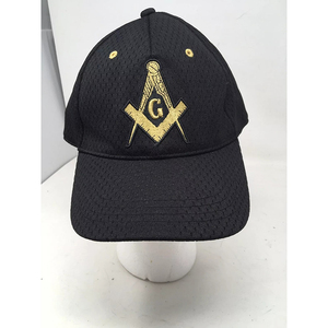 Fraternal Masonic Logo Baseball <b>Hat</b> <b>Cap</b> Black Gold Fitted Embroidery Letter Custom Dobby Style Hip Hop Regalia Baseball <b>Cap</b> - Product Image 6