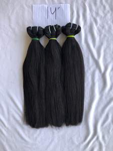 100% indien Temple naturel droit Machine trame qualité supérieure Extension de cheveux humains soyeux et lisse vendeur en gros - Product Image 2