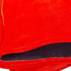 ถุงมือเชื่อมมือหนังฝ่ามือเดี่ยวผ้าซับในสีม่วงถุงมือทำงานสำหรับอุตสาหกรรม - Product Image 6