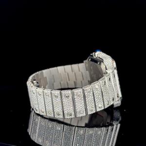 Nueva correa de moda de lujo de acero inoxidable para hombre, reloj de diseño Pindu Iced Out Vvs Moissanite Diamond, relojes mecánicos automáticos - Product Image 4