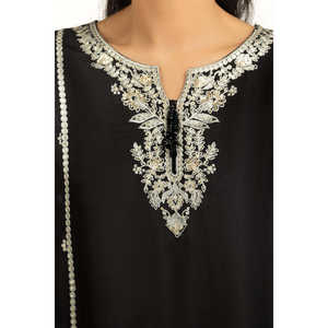 Conjunto de Traje de 3 Piezas Bordado en Seda Natural para Mujer IPSTD-45039 - Product Image 2