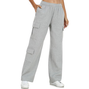 Venta al por mayor Joggers bolsillos logotipo personalizado pantalones entrenamiento correr invierno cálido polar pantalones de chándal para mujeres transpirable - Product Image 3