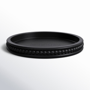 Juego de bandejas de madera de último diseño en color crema suave con forma redonda y detalles elegantes perfectos para una exhibición elegante - Product Image 5