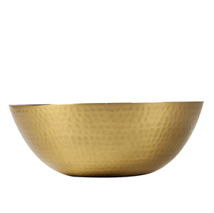 ชามโลหะหรูหราจากโฮมคราฟท์เอ็กซ์ปอร์ต พร้อมพื้นผิวลายตอก สีปรับแต่งได้ เหมาะสำหรับใช้ในบ้าน ร้านอาหาร และงานเลี้ยง - Product Image 2