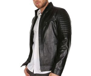 Veste en cuir coupe-vent à capuche pour homme, vente chaude, avec logo sur le devant, couleurs et tailles personnalisables, design de mode d'hiver 2026 - Product Image 4
