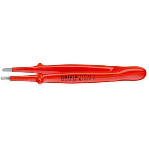 Pinces à épiler isolées de précision Knipex avec surfaces de préhension moletées à profil droit - Product Image 1
