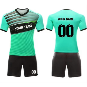 Conjunto de camisetas de fútbol de secado rápido personalizado, uniformes de fútbol unisex con tecnología de sublimación e impresión para jugadores de fútbol - Product Image 3