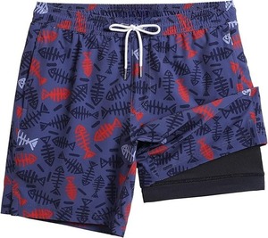 Shorts de bain pour homme à séchage rapide, entrejambe de 7 pouces, avec doublure de compression, style boardshort - Product Image 6