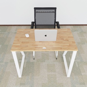 MConcept HBMC001 100x60cm Minimalist Design Office Desk with Easy Assembly Iron <b>Footrests</b> - Product Image 5