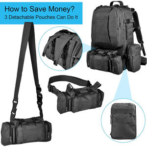 Sacs à dos tactiques d'extérieur durables avec impression de logo personnalisé, rangement à plusieurs compartiments et système de transport confortable - Product Image 3