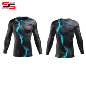 Muestra gratis de protectores de erupción sublimados personalizados MMA Rash Guards Men s manga corta Rash Guard - Product Image 3