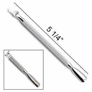 Empujadores de Cutículas de Acero Inoxidable con Mango de Madera, Doble Cara, Pulido Espejo, Acero Inoxidable, 13 cm, Empujadores para Arte de Uñas - Product Image 2